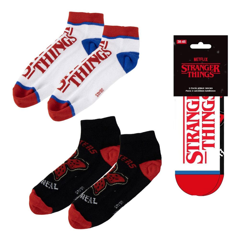 Stranger Things pack de 2 chaussettes de cheville 38-45