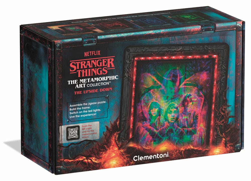 Stranger Things Metamorphic Art Collection puzzle avec effet lumineux The Upside (520 pièces)
