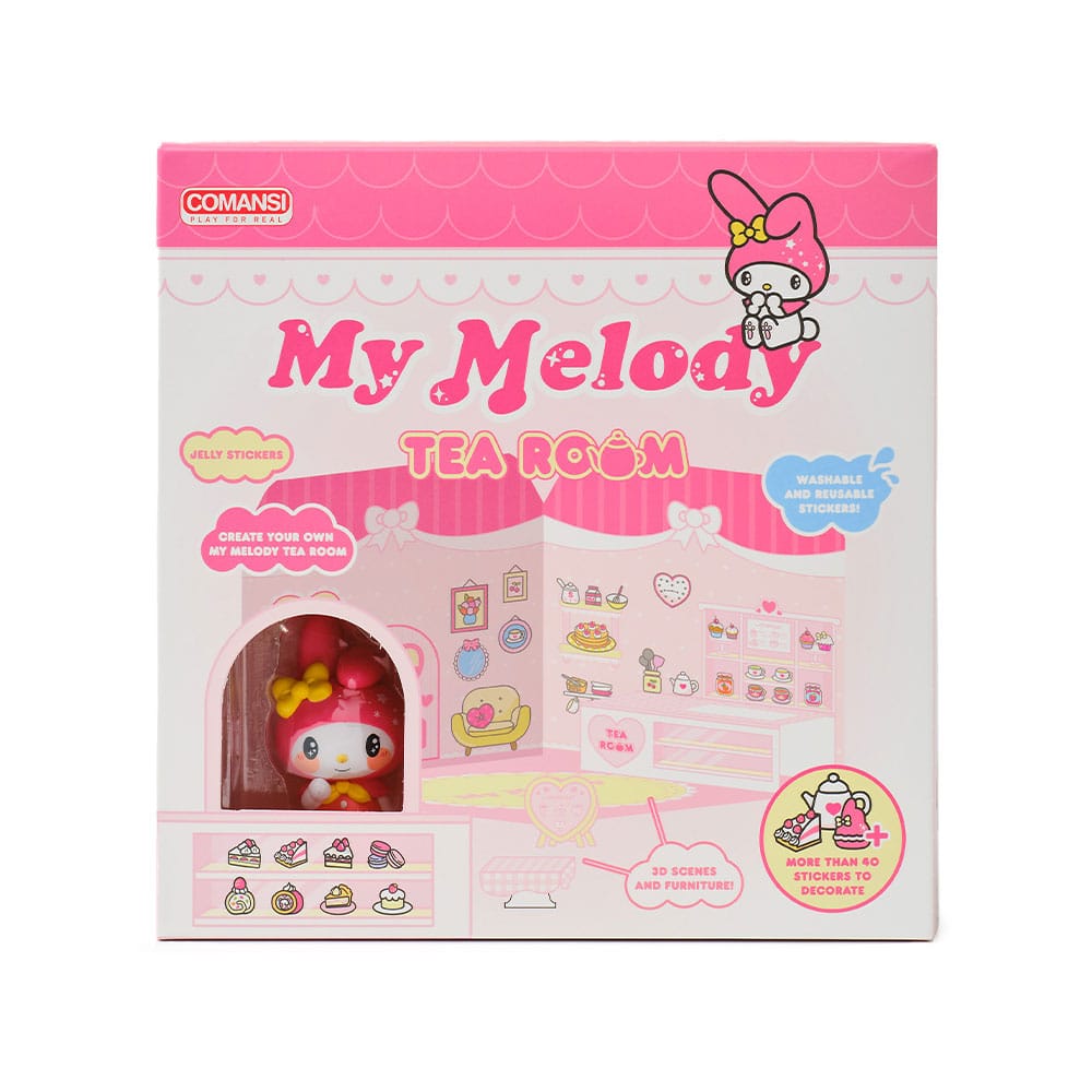 Hello Kitty and Friends Mini Figurine Maison des autocollants My Melody Tea Room
