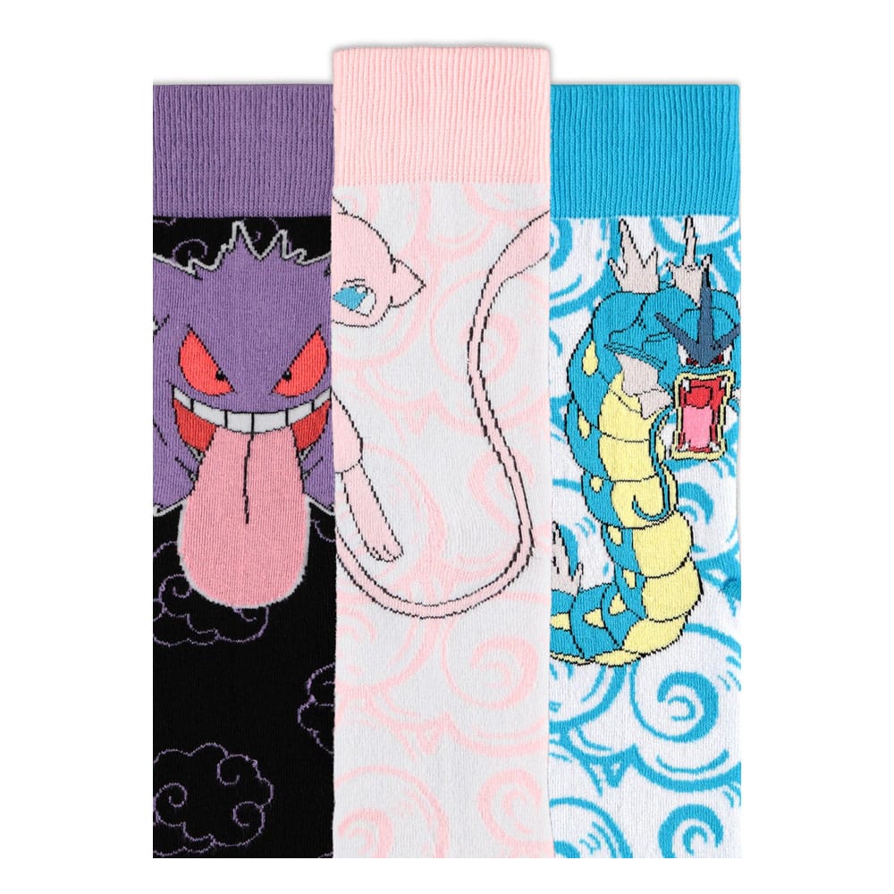 Pokémon pack 3 paires de chaussettes Crew 39-42