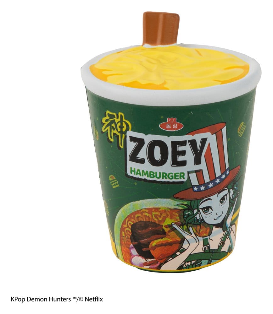 KPop Demon Hunters figurine anti-stress Squishy Zoey Hamburger Noodles