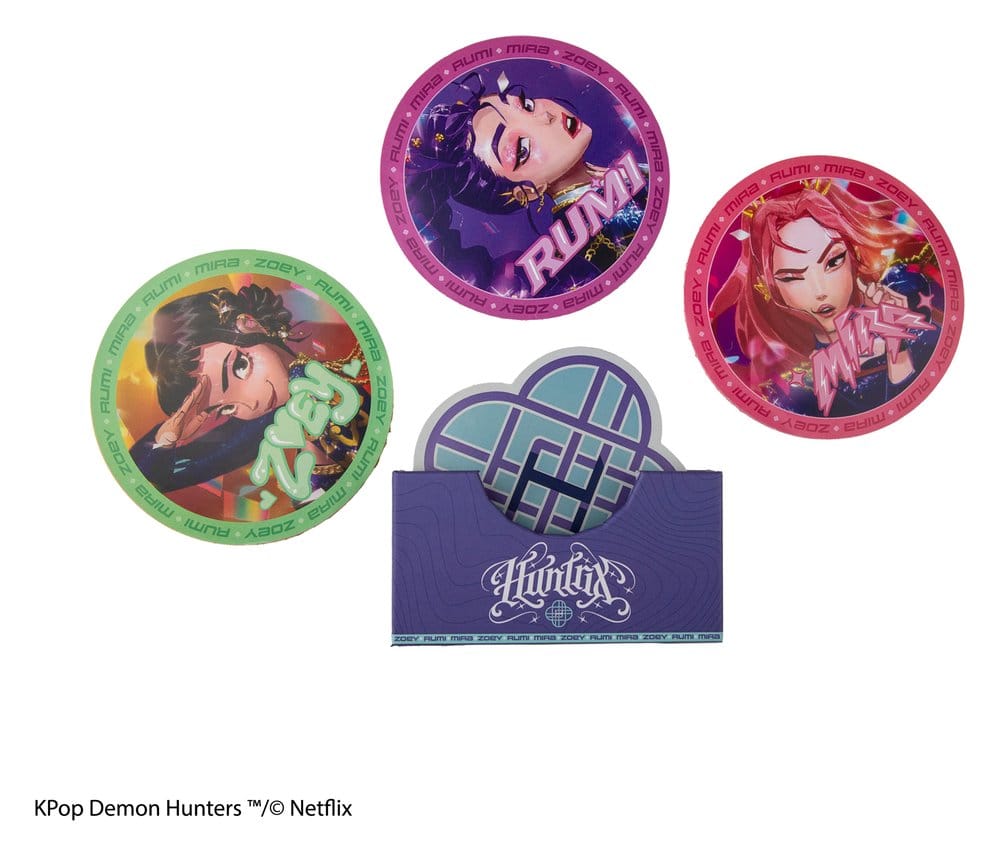 KPop Demon Hunters set de 4 sous-verres HUNTR/X
