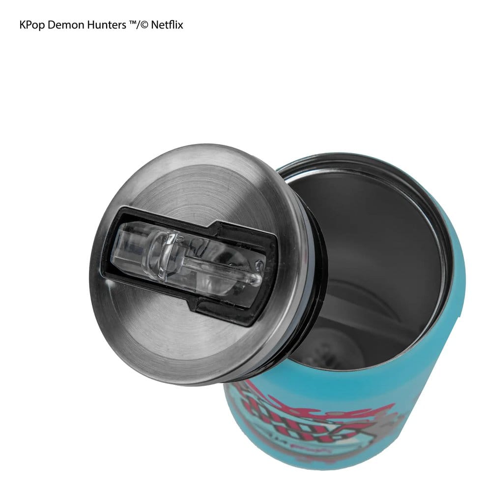 KPop Demon Hunters mug isotherme avec paille Soda Pop Can
