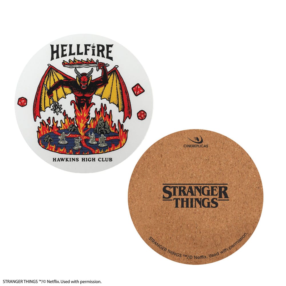Stranger Things pack 4 sous-verres Hellfire Club