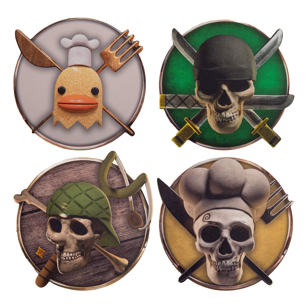 One Piece pack 4 sous-verres Characters #2