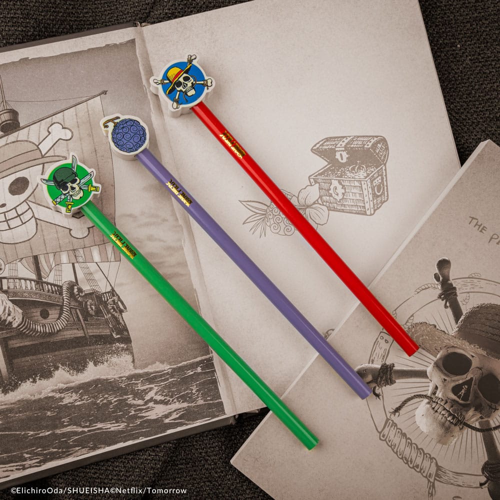 One Piece crayon à papier avec gomme Luffy