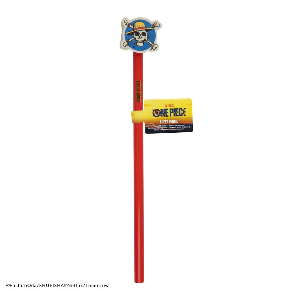 One Piece crayon à papier avec gomme Luffy