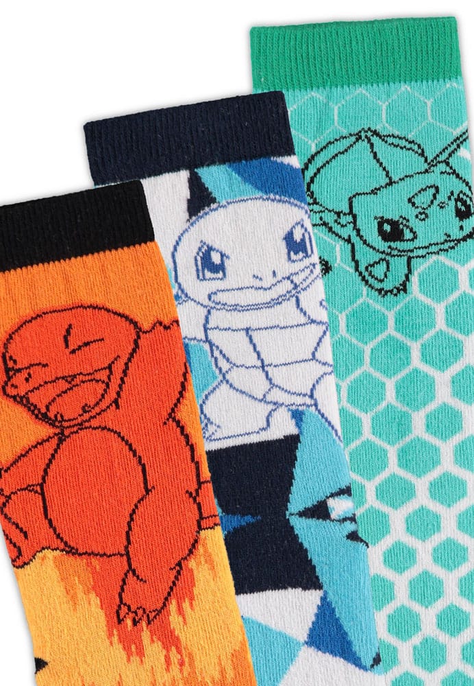 Pokemon pack 3 paires de chaussettes Crew 43-46
