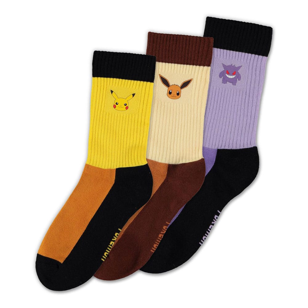 Pokémon pack 3 chaussettes Starter Pokémon 39-42
