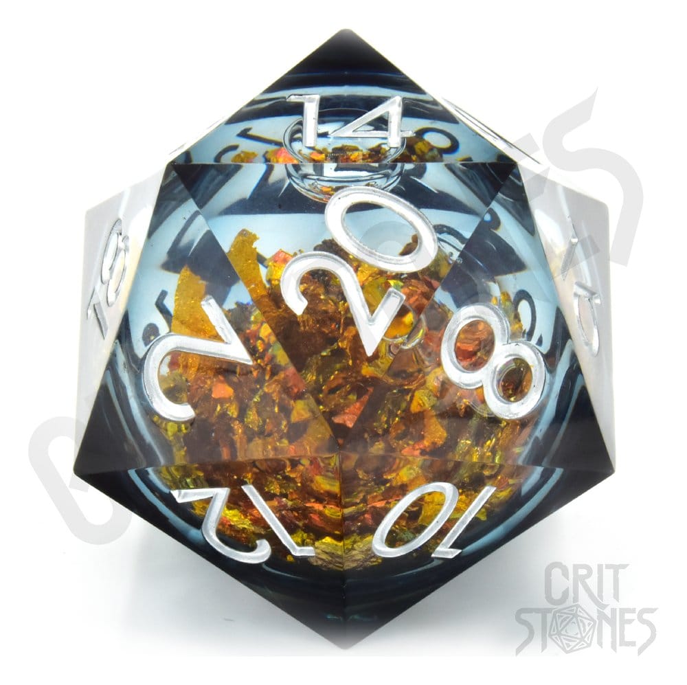 CritStones D20 dés Liquid Core King Midas 5 cm