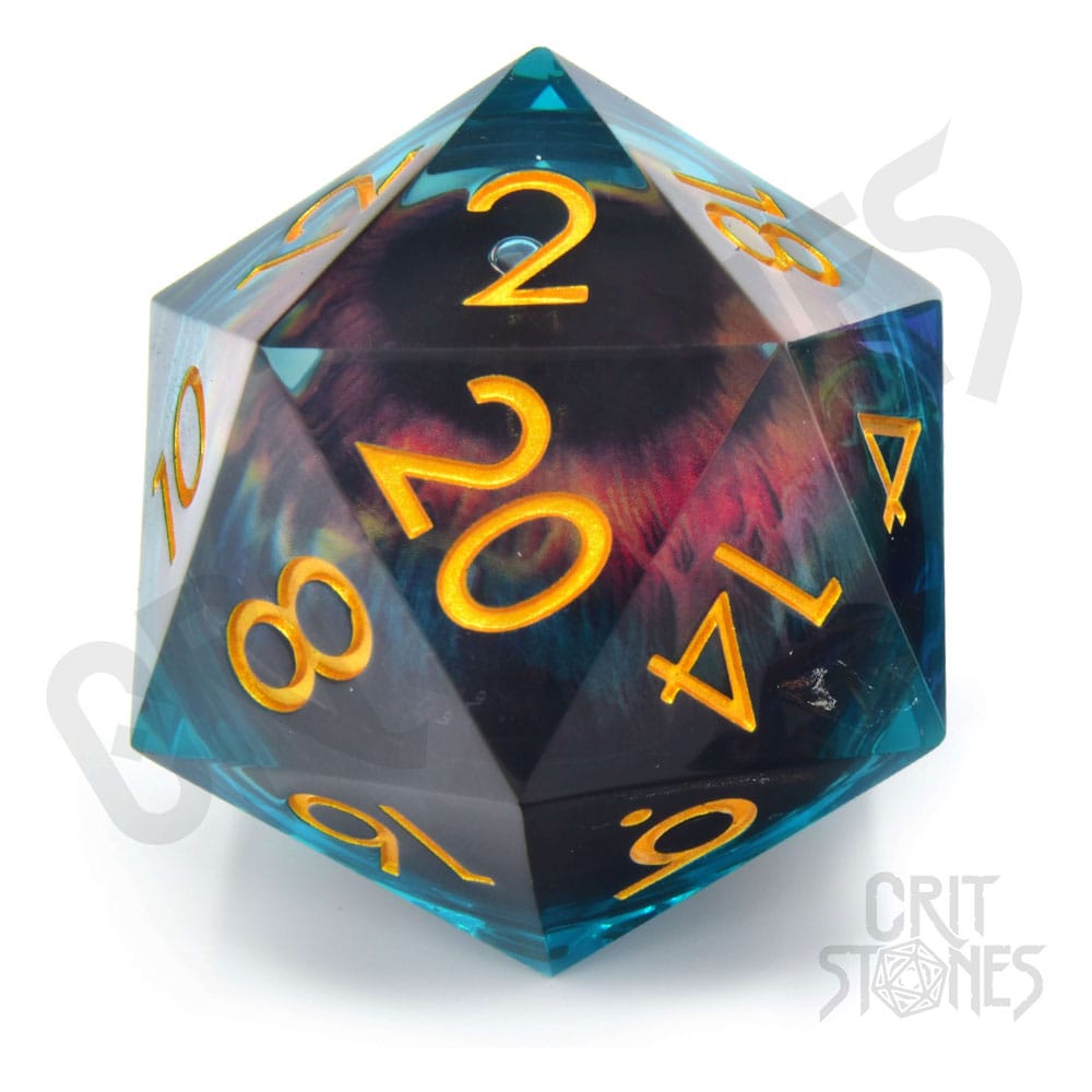 CritStones D20 dés Liquid Core Eye of the Oracle 5 cm