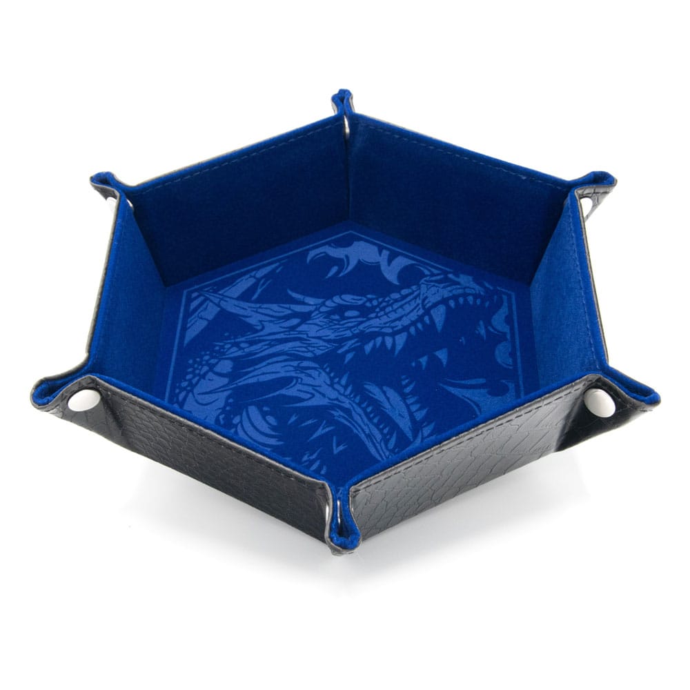 CritStones Plateau à dés pliant Dragon Skin Edition Blue