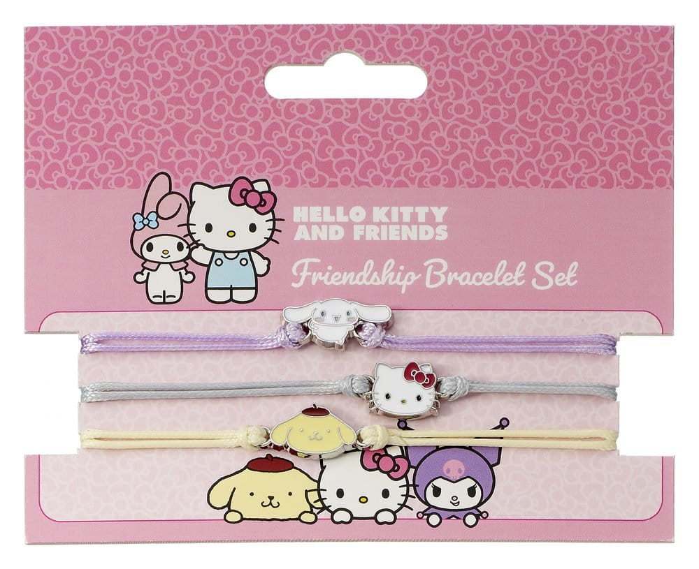 Sanrio pack 3 bracekets Hello Kitty, Cinnamonroll et Pompompurin