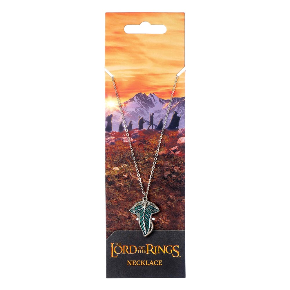 Le Seigneur des Anneaux pendentif et collier argent The Leaf of Lorien