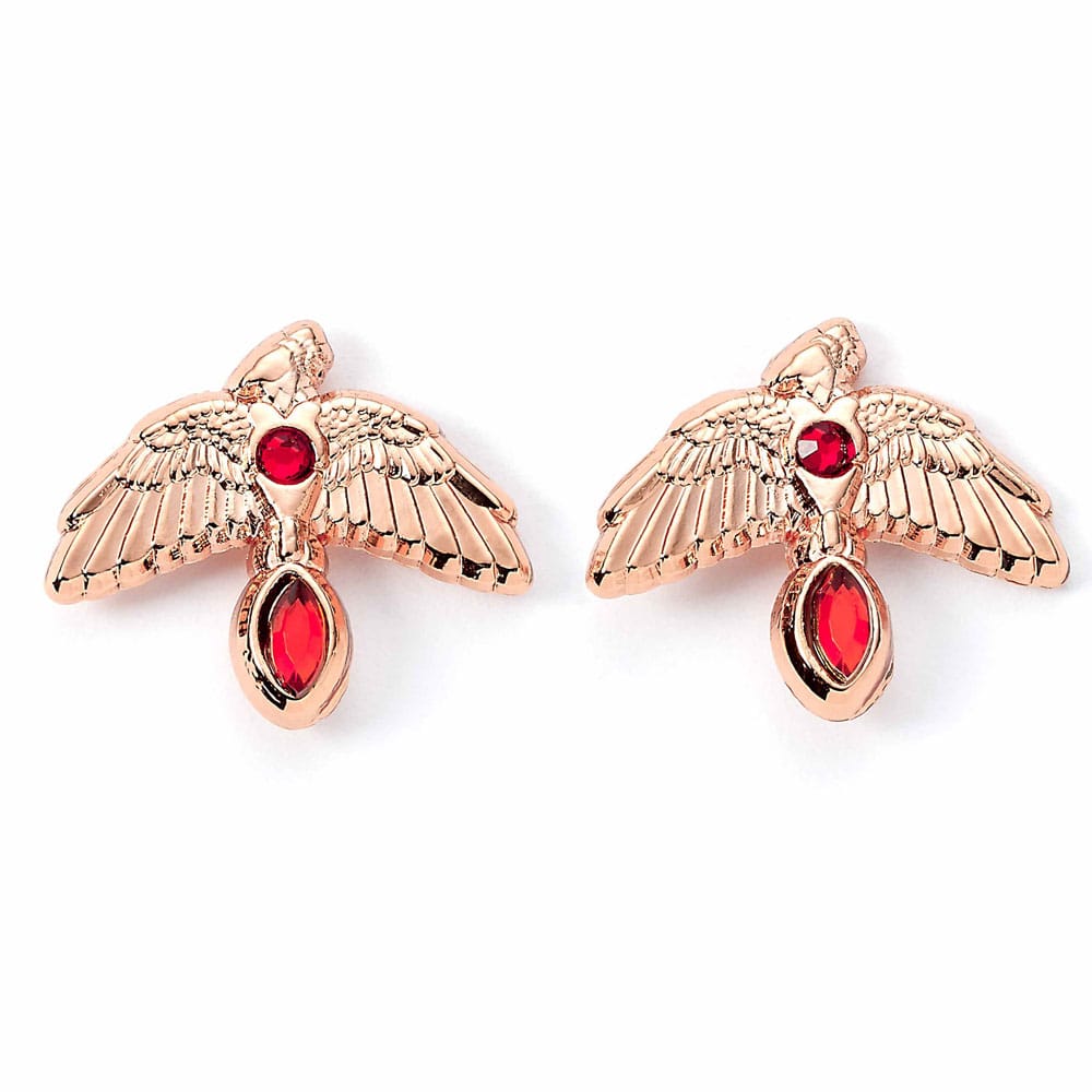 Harry Potter boucles d'oreille plaqué or Fawkes