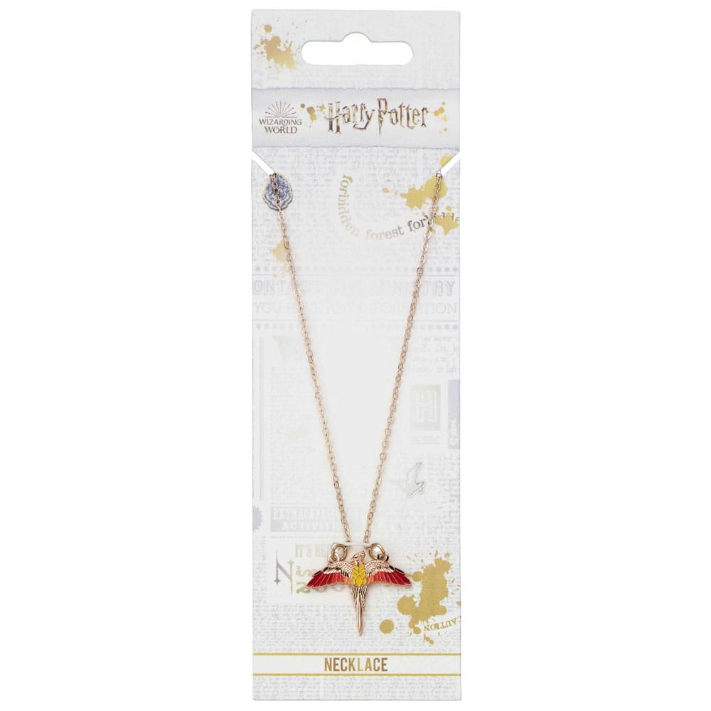 Harry Potter collier argent Fawkes (Plaqué or)