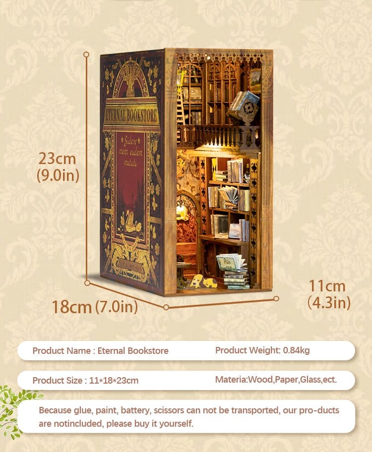 Maquette Book Nook Eternal Bookstore 23 x 11 cm
