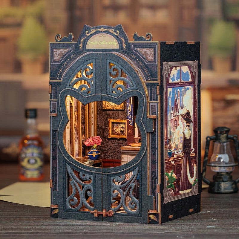 Maquette Book Nook Count Cat´s Study 17 x 12 cm