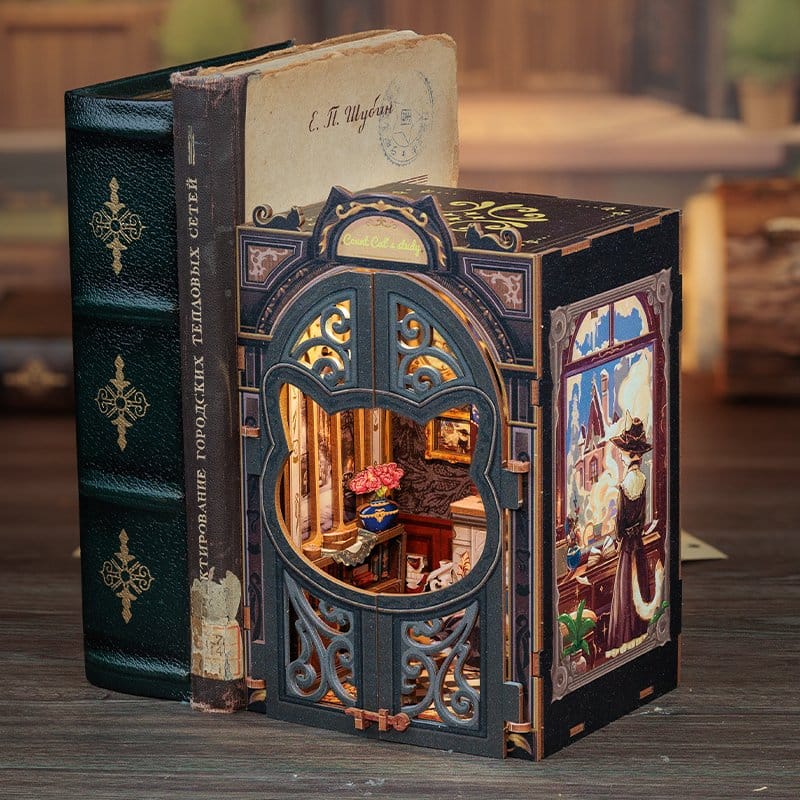 Maquette Book Nook Count Cat´s Study 17 x 12 cm