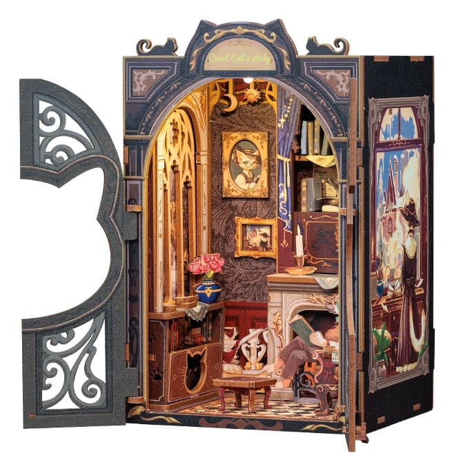 Maquette Book Nook Count Cat´s Study 17 x 12 cm