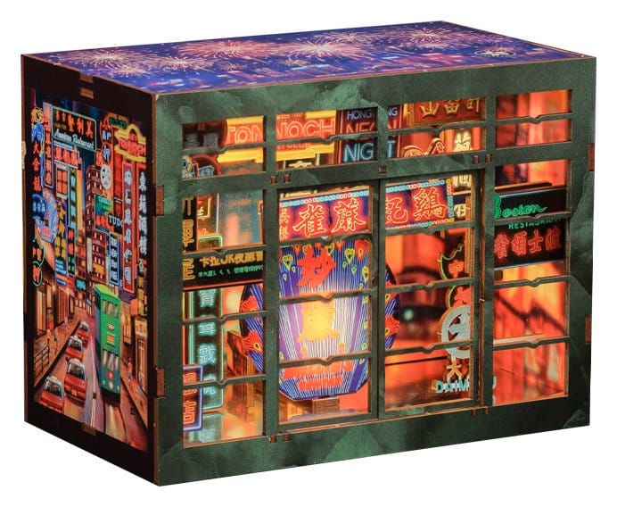 Maquette Book Nook Hong Kong Neon Light 13 x 17 cm