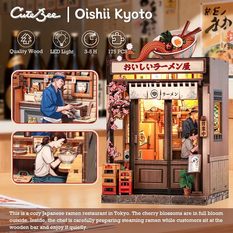 Figurine Model Kit Miniature House Oishii Kyoto 22 x 13 cm