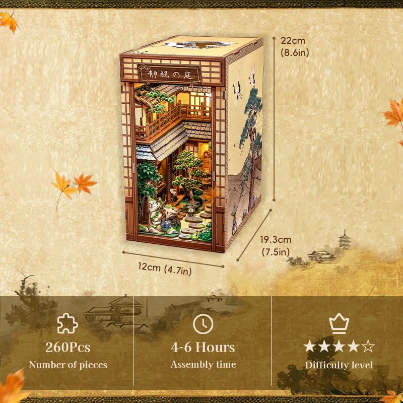 Maquette Book Nook Serene Courtyard 22 x 12 cm