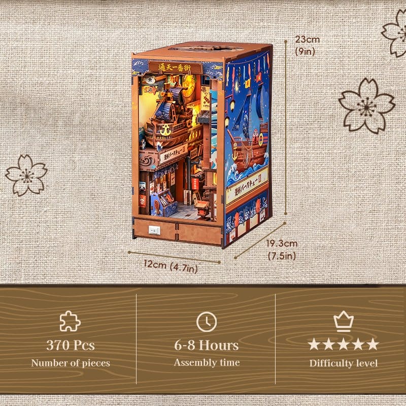 Maquette Book Nook Tsutenkaku Ichiban Street 23 x 12 cm