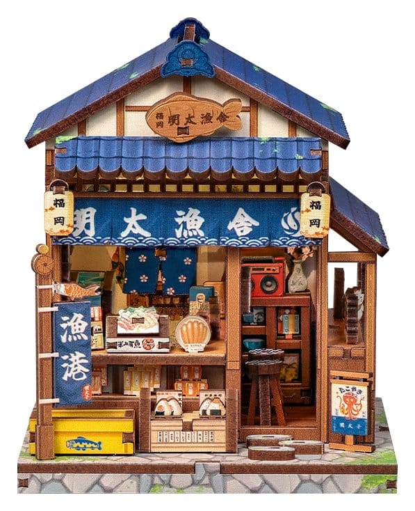 Figurine Model Kit Miniature House Fukuoka Mentaiko Kitchen 11 x 9 cm