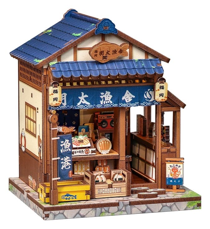 Figurine Model Kit Miniature House Fukuoka Mentaiko Kitchen 11 x 9 cm
