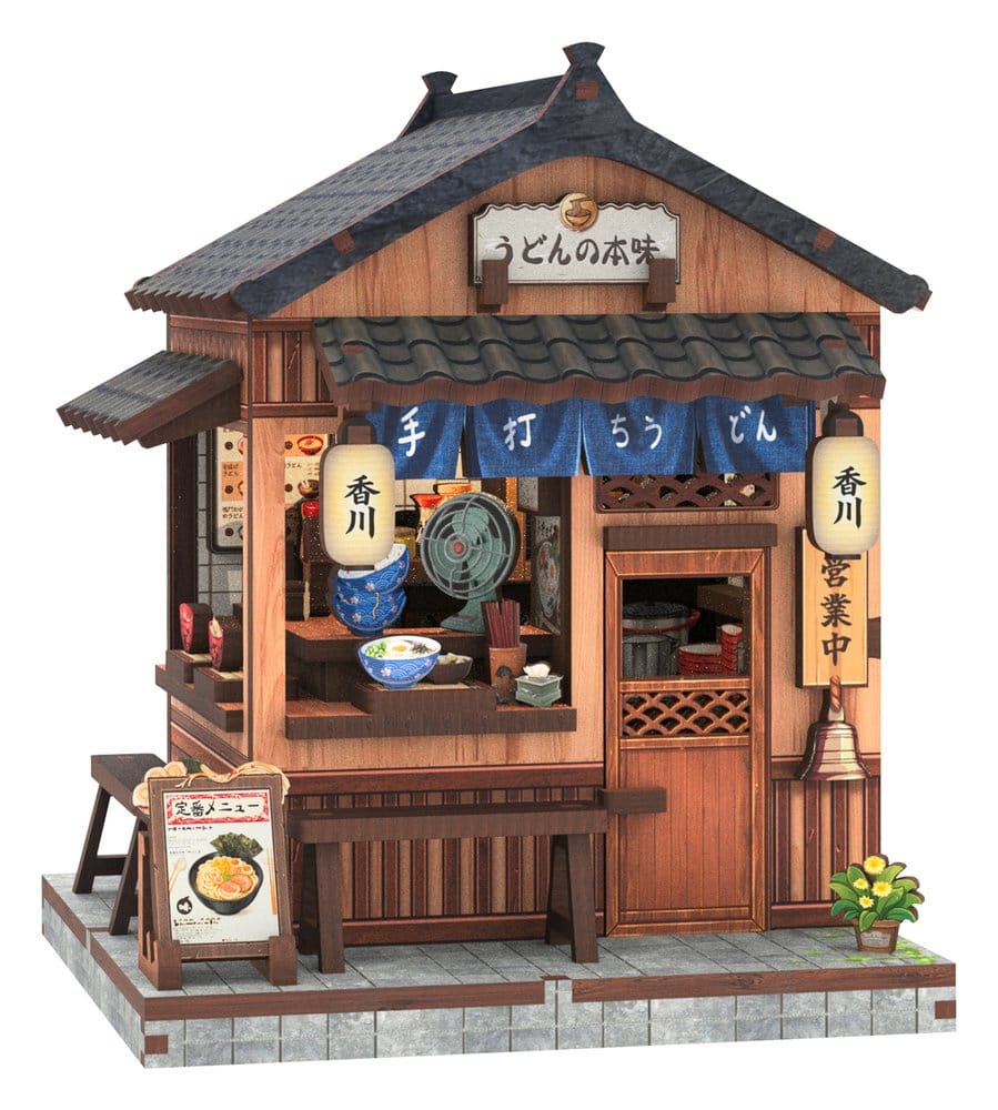 Figurine Model Kit Miniature House Kagawa Udon House 11 x 9 cm