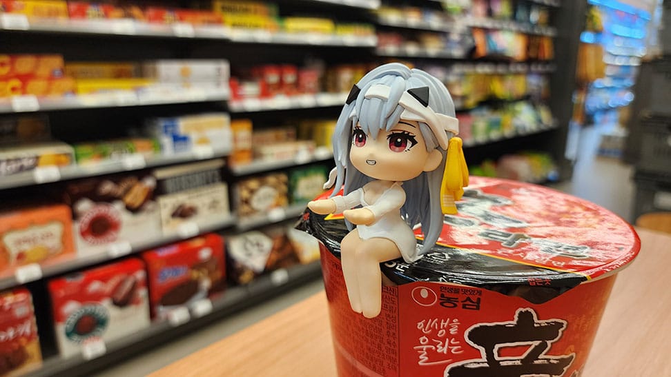 Goddess of Victory: Nikke statuette PVC Cup Noodle Holder Modernia 8 cm