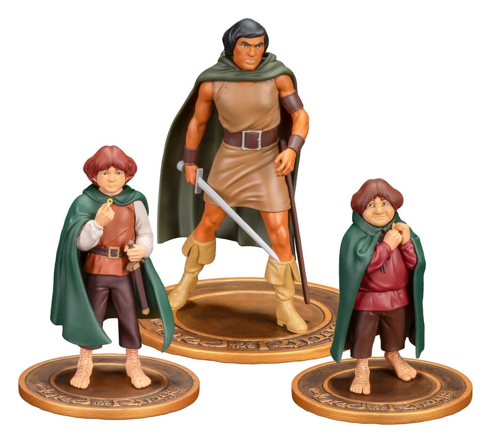 Le Seigneur des Anneaux Animated Film pack 3 figurines PVC Frodo, Aragorn, and Samwise