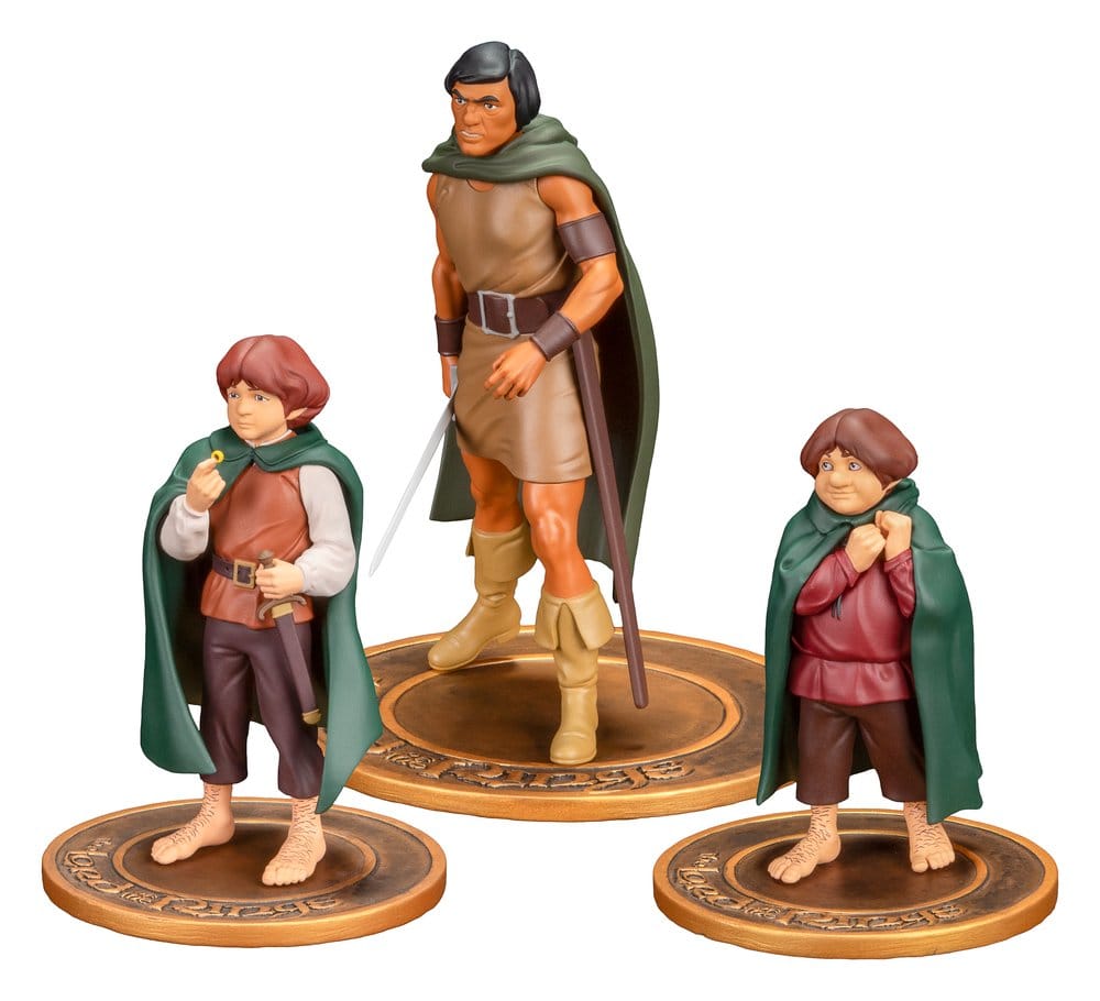 Le Seigneur des Anneaux Animated Film pack 3 figurines PVC Frodo, Aragorn, and Samwise