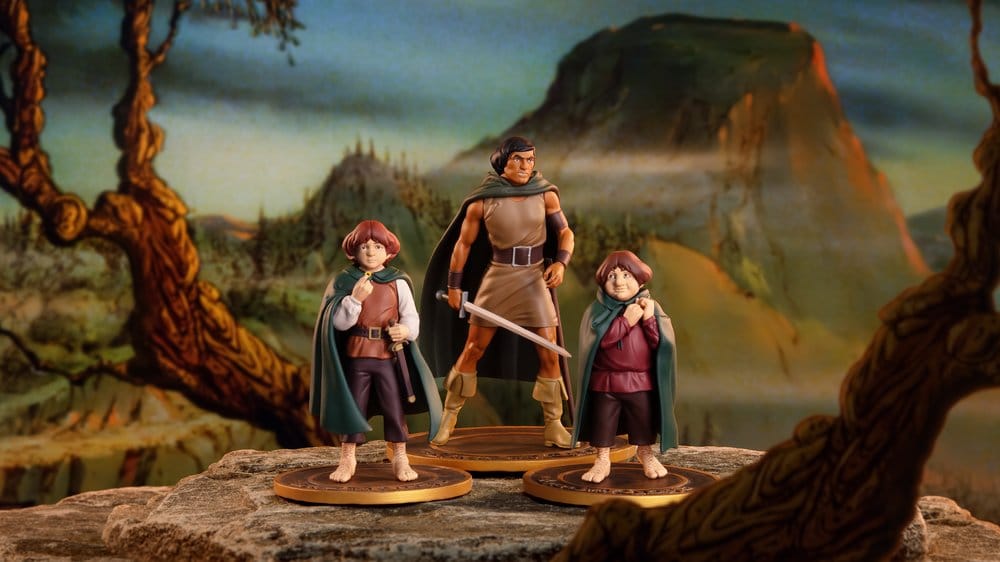 Le Seigneur des Anneaux Animated Film pack 3 figurines PVC Frodo, Aragorn, and Samwise