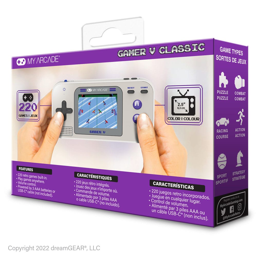 My Arcade Console de jeu portable Gamer V Classic