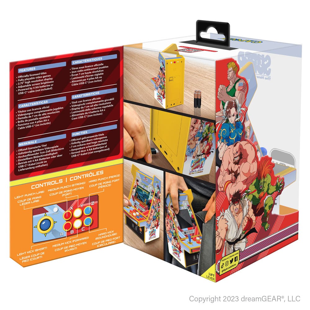 Super Street Fighter II Console de jeu rétro portable Arcade Micro Player Pro