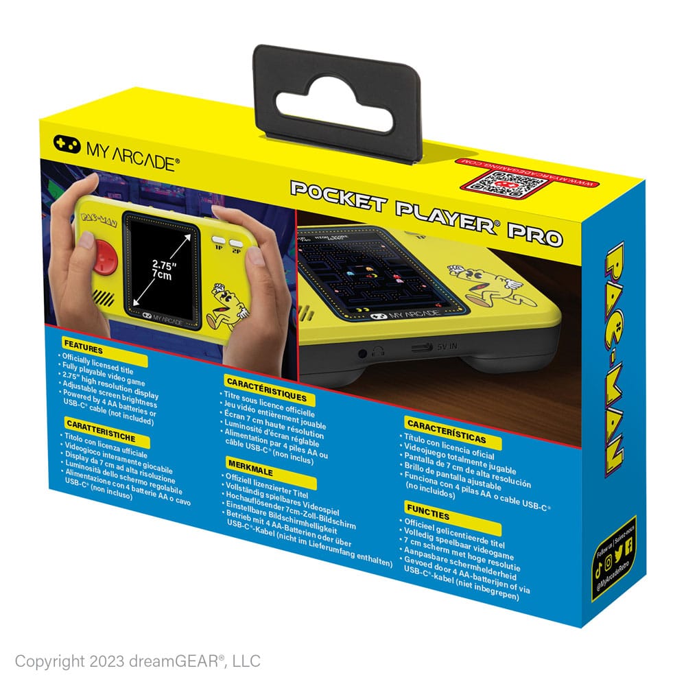 Pac-Man Console de jeu portable Pocket Player Pro
