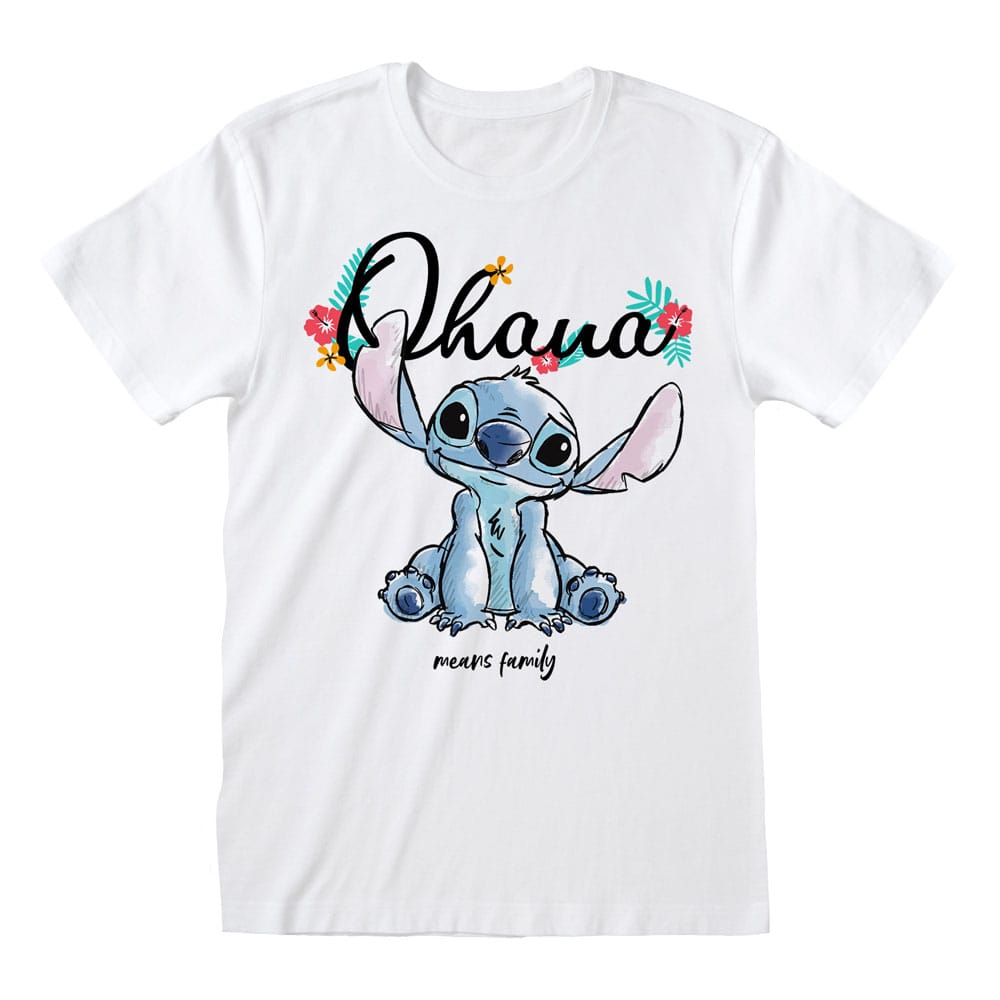 Lilo & Stitch T-Shirt Ohana Means Family White (S)
