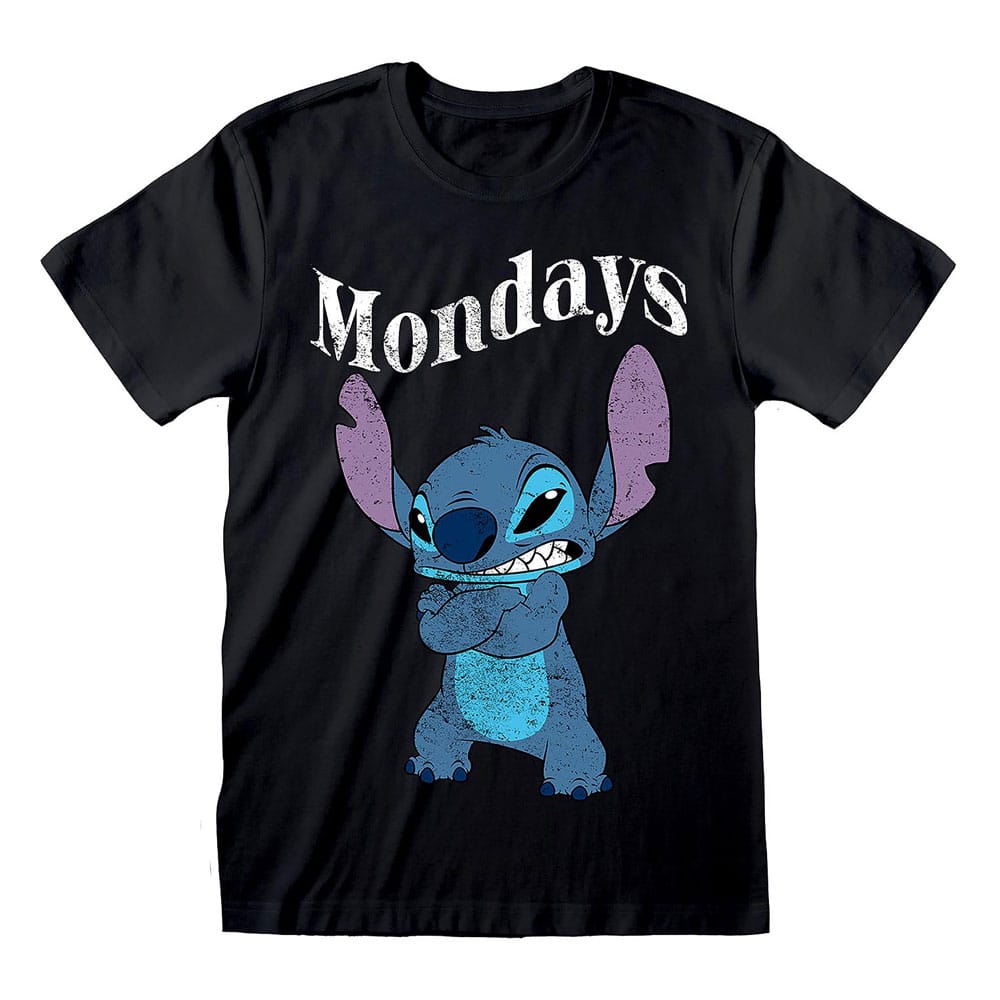 Lilo & Stitch T-Shirt Stitch Mondays Black (S)