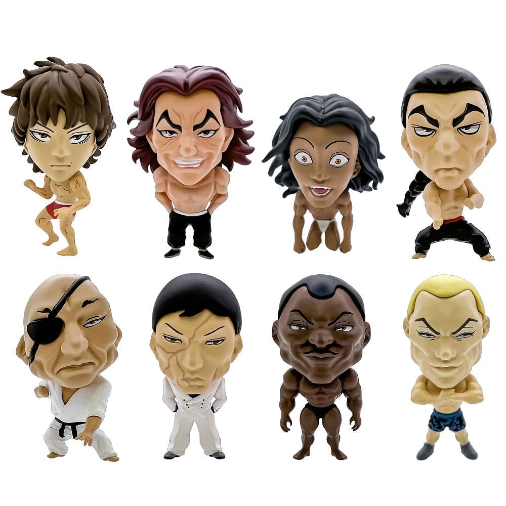 Baki Hanma pack 8 figurines 16d Collectible Figure Collection Baki Hanma 6 cm