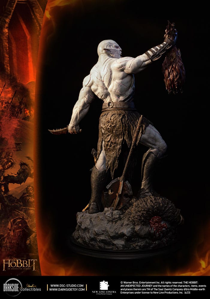 Le Hobbit Un voyage statuette 1/3 MS Series Azog The Defiler John Howe Signature Edition 90 cm
