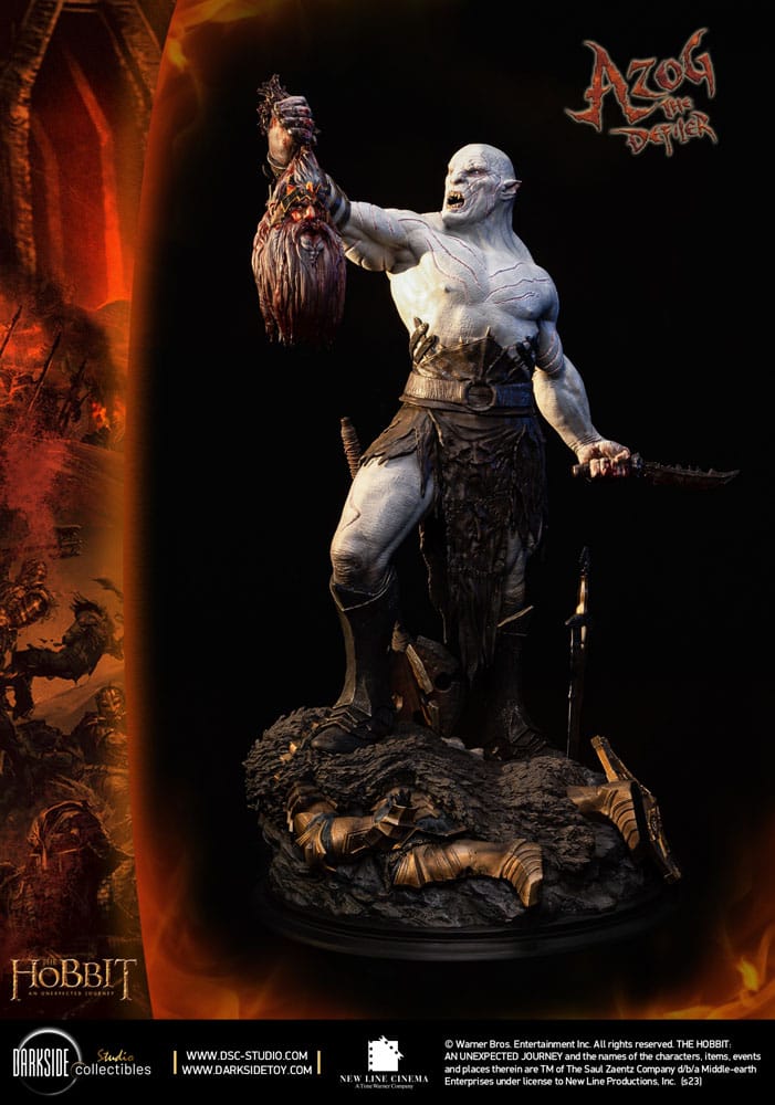 Le Hobbit Un voyage statuette 1/3 MS Series Azog The Defiler John Howe Signature Edition 90 cm