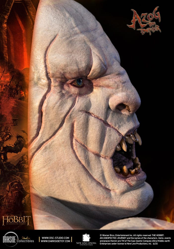 Le Hobbit Un voyage statuette 1/3 MS Series Azog The Defiler John Howe Signature Edition 90 cm