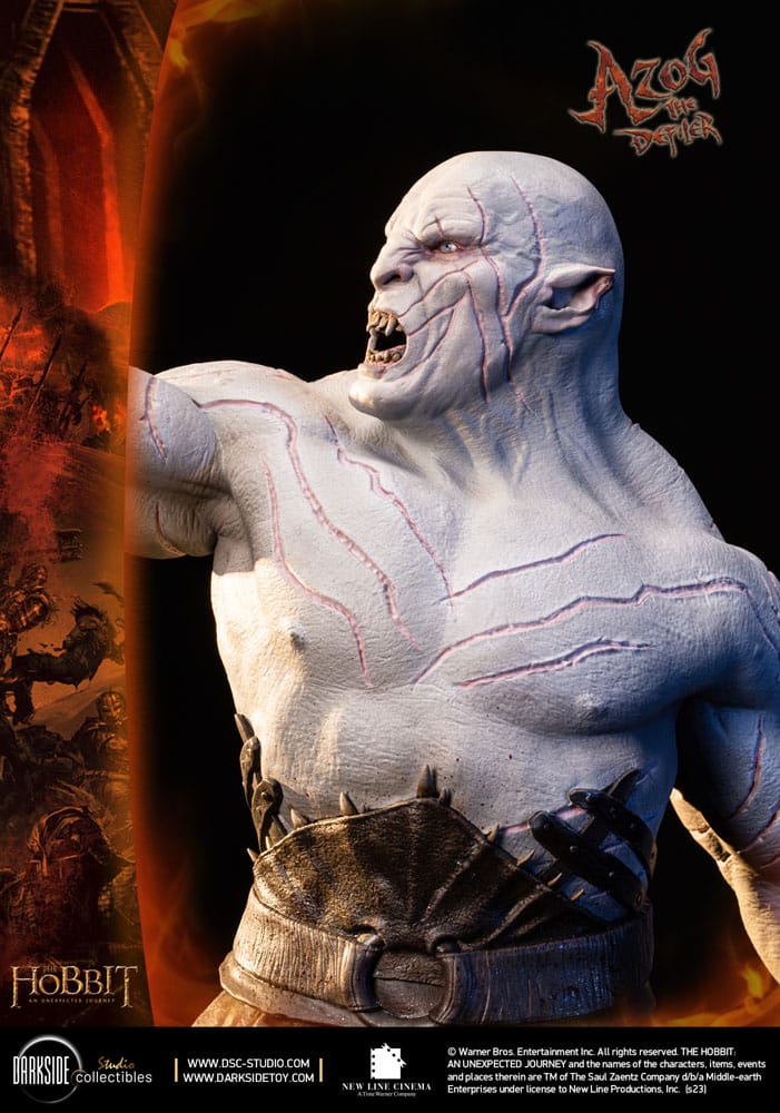 Le Hobbit Un voyage statuette 1/3 MS Series Azog The Defiler John Howe Signature Edition 90 cm