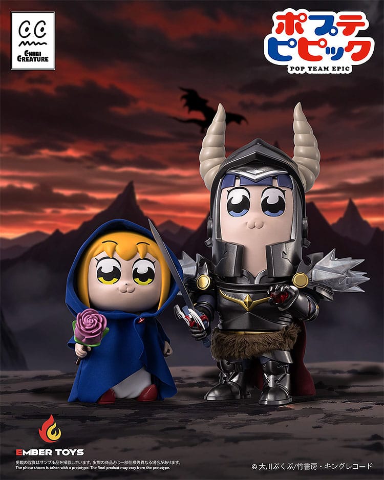 Pop Team Epic pack 2 figurines Chibi Creature Popuko & Pipimi Shining Shoulder Ver.