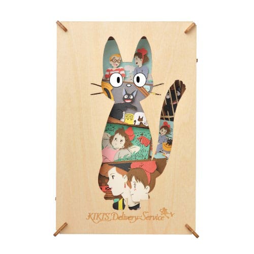 Kiki la petite sorcière Paper Model Kit Paper Theater Wood Style Silhouette Jiji