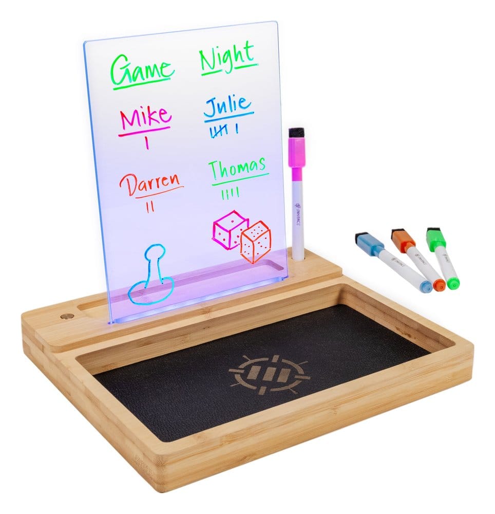 Enhance Tabletop Tableau d'écriture LED & Piste à dés Clair