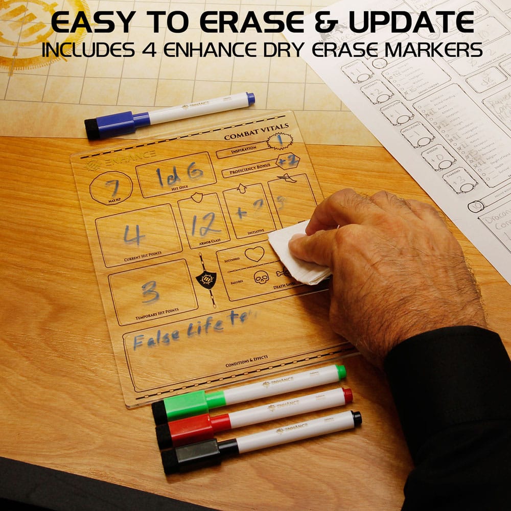 Enhance RPG Series fiches de personnage acrylique *ANGLAIS*