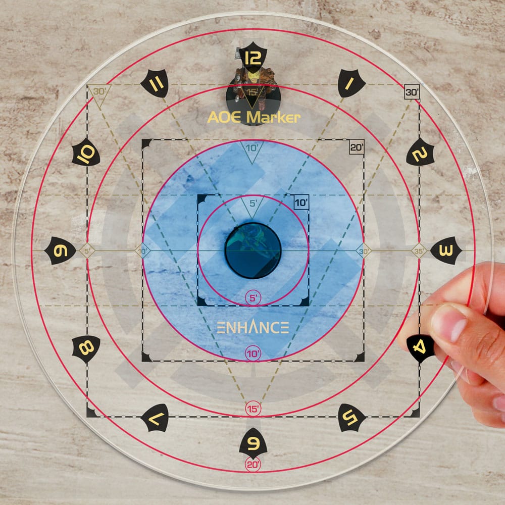 Enhance RPG Series 30ft Spell AoE Damage Template